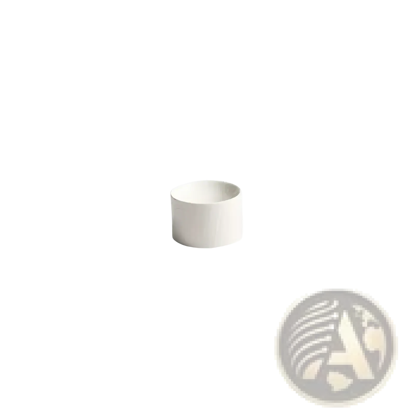 White ceramic ring dish with matte textured finish from ceramic appetizer bowl set for serving small snacks or accessories