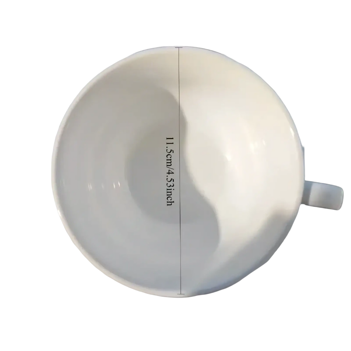 White ceramic coffee cup with smooth glossy finish and simple handle in vintage green rim saucer set