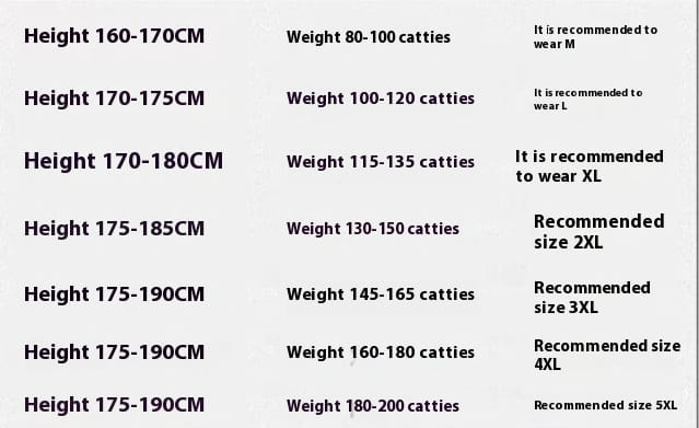 Guide des tailles pour les pantalons décontractés pour hommes en soie de glace à séchage rapide, indiquant les plages de taille et de poids, avec des tailles recommandées.