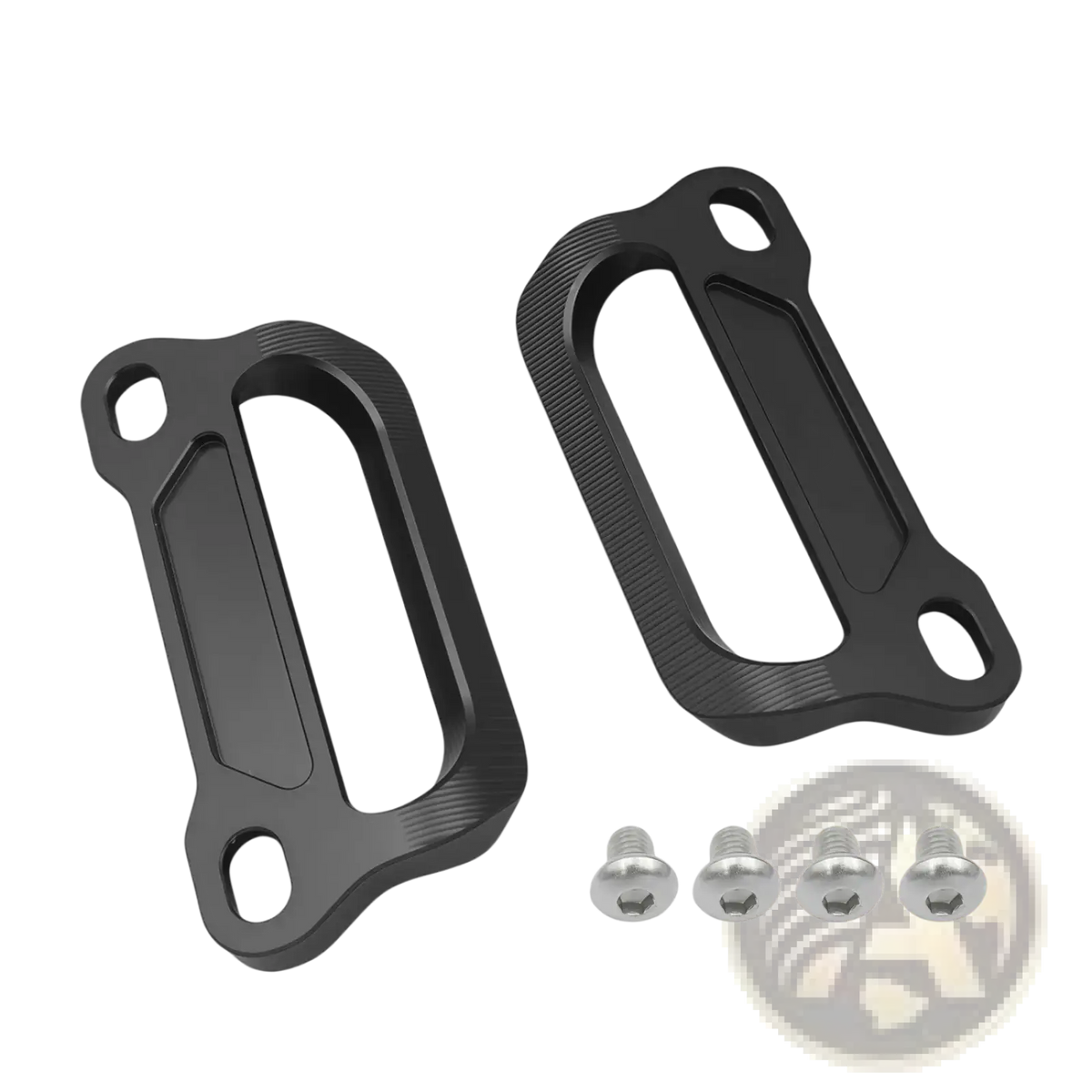 Cfmoto 675srr cnc passenger grab bars with black anodized aluminum textured handlebar grip covers and silver screws
