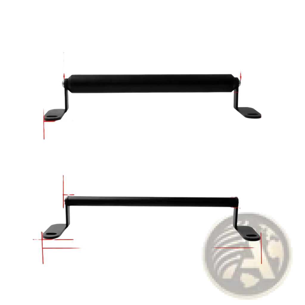 Black metal handle with two mounting brackets for cfmoto 800mt gps navigation mount bracket available in 21cm length