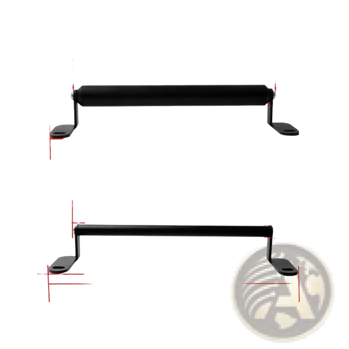 Black metal handle with two mounting brackets for cfmoto 800mt gps navigation mount bracket available in 21cm length