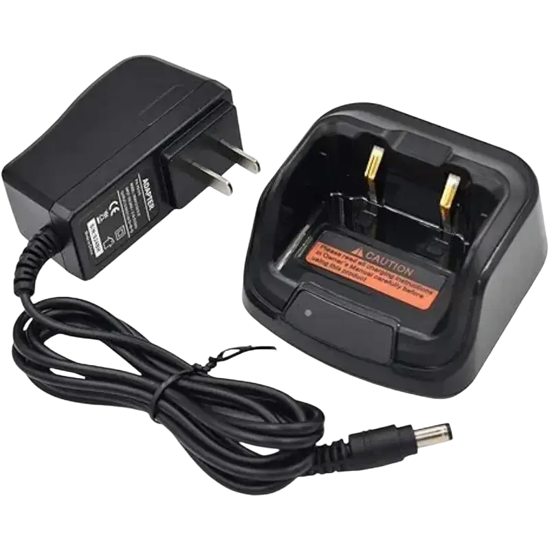 Black plastic ch10l23 desktop charger with coiled power cord for hytera bd552i radios