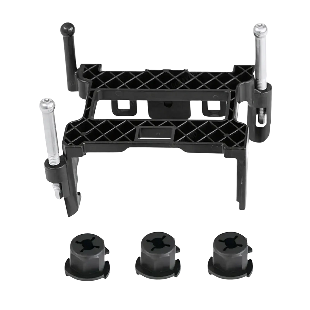 Black plastic Changan Acc cruise control module bracket with silver adjustment screws and tile leveling cutting guide