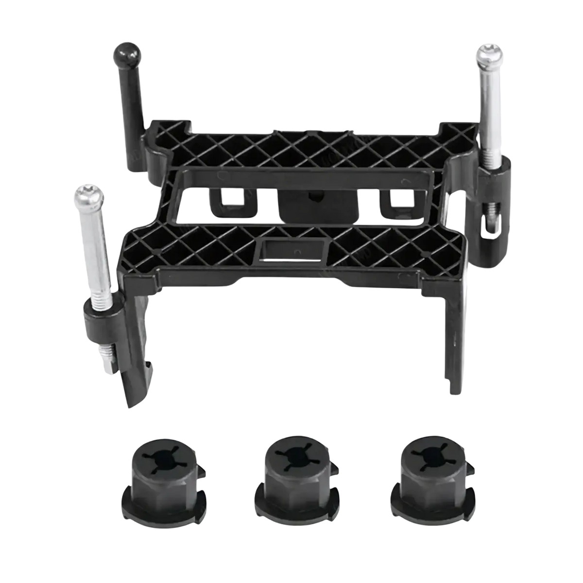 Black plastic Changan Acc cruise control module bracket with silver adjustment screws and tile leveling cutting guide