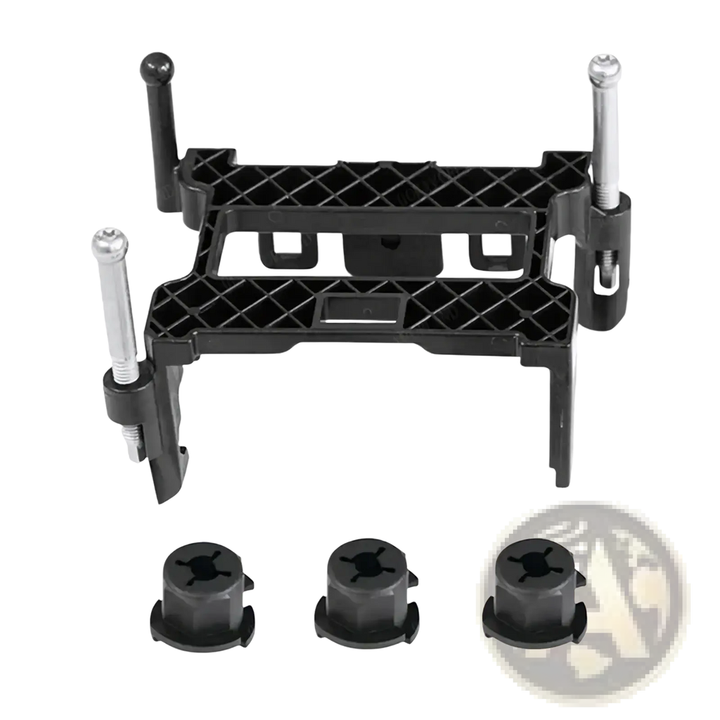 Black plastic Changan Acc cruise control module bracket with silver adjustment screws and tile leveling cutting guide