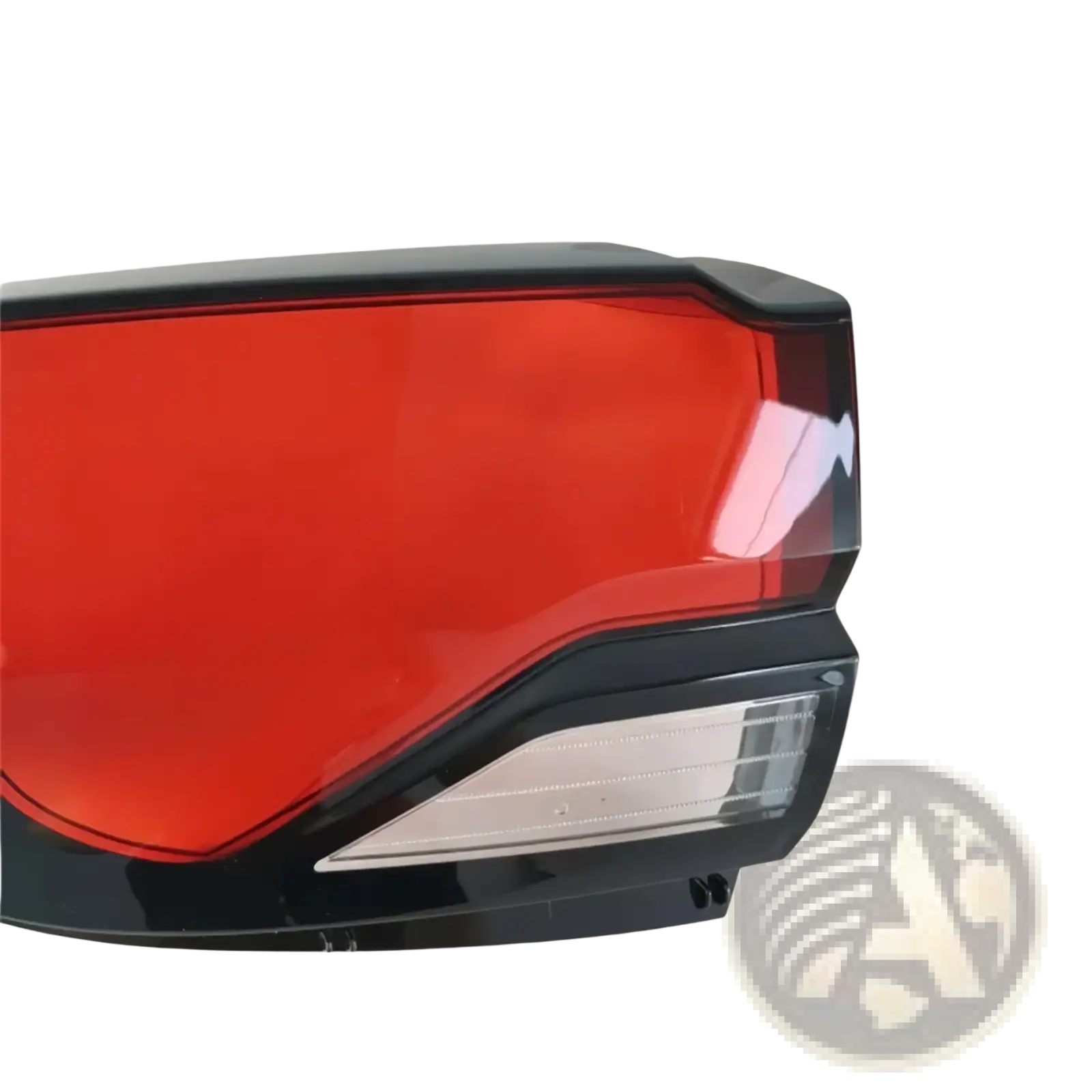 Back side of black plastic Changan Cs35 Plus taillight shell with red lens and clear turn signal section 2021 2023 model