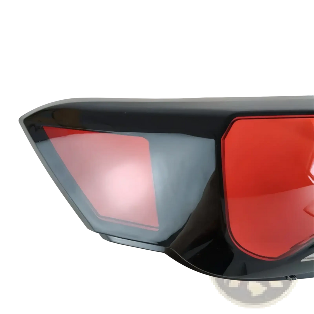 Back side of black plastic Changan Cs35 Plus 2021 2023 motorcycle tail light shell with red and gray illuminated sections