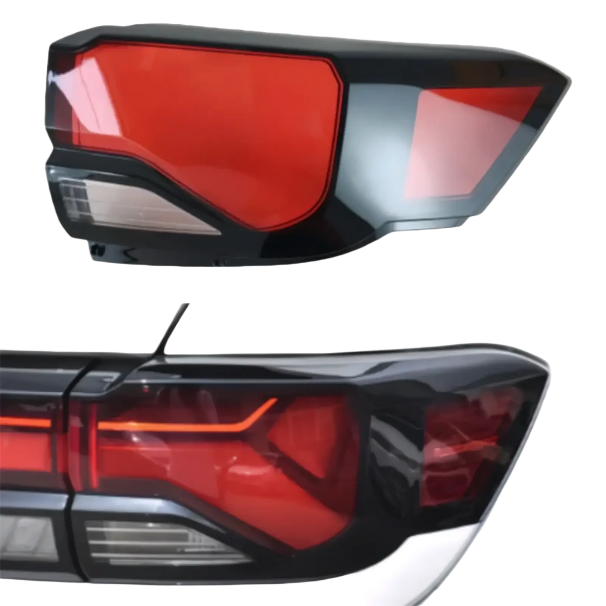 Black plastic Changan Cs35 Plus 2021 2023 taillight shell with red and clear lens sections showing back side
