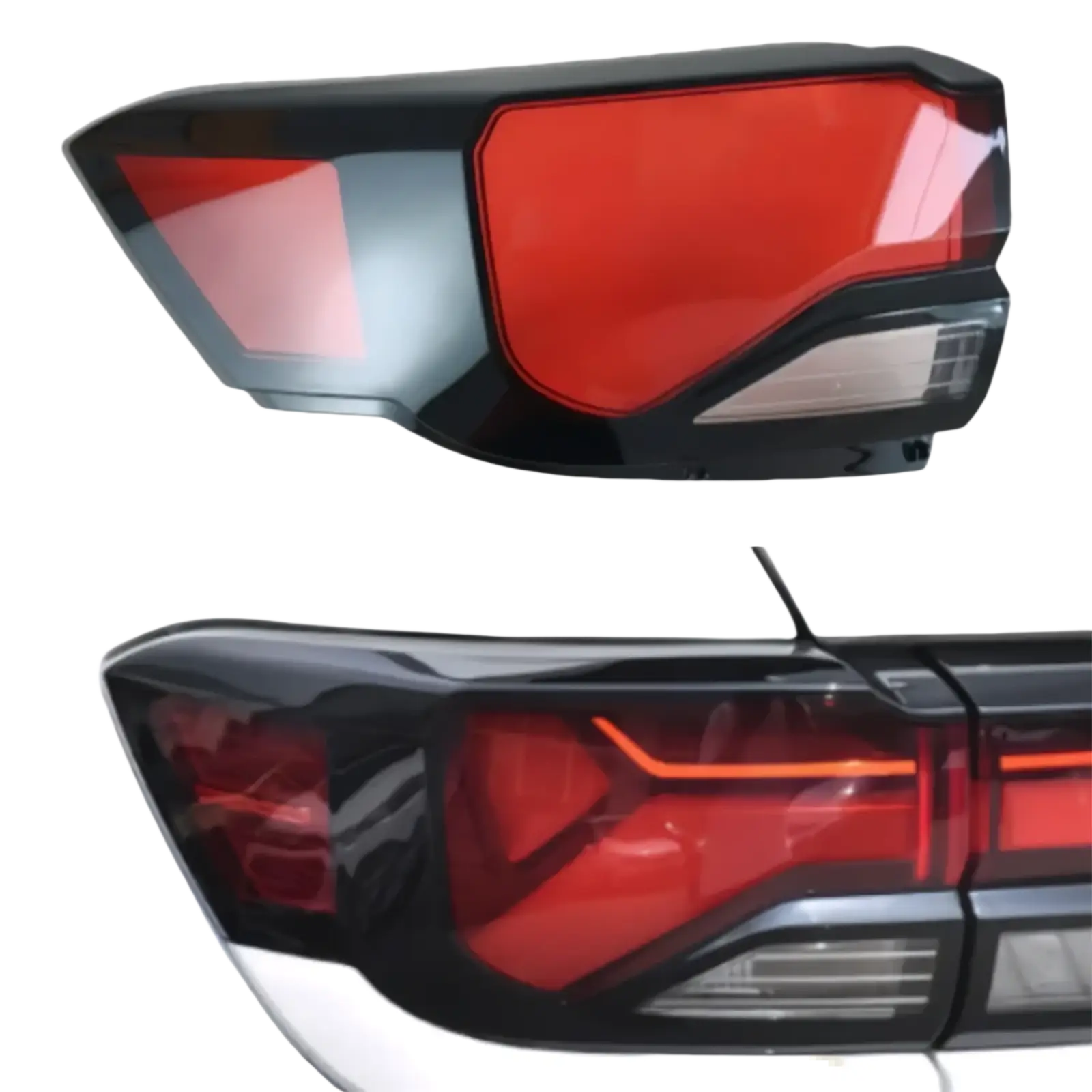 Back side of black and red led taillight shell with sleek modern design for changan cs35 plus 2021 2023