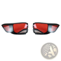 Back side of Changan Cs35 Plus taillight shell 2021 2023 with black and red LED angular design