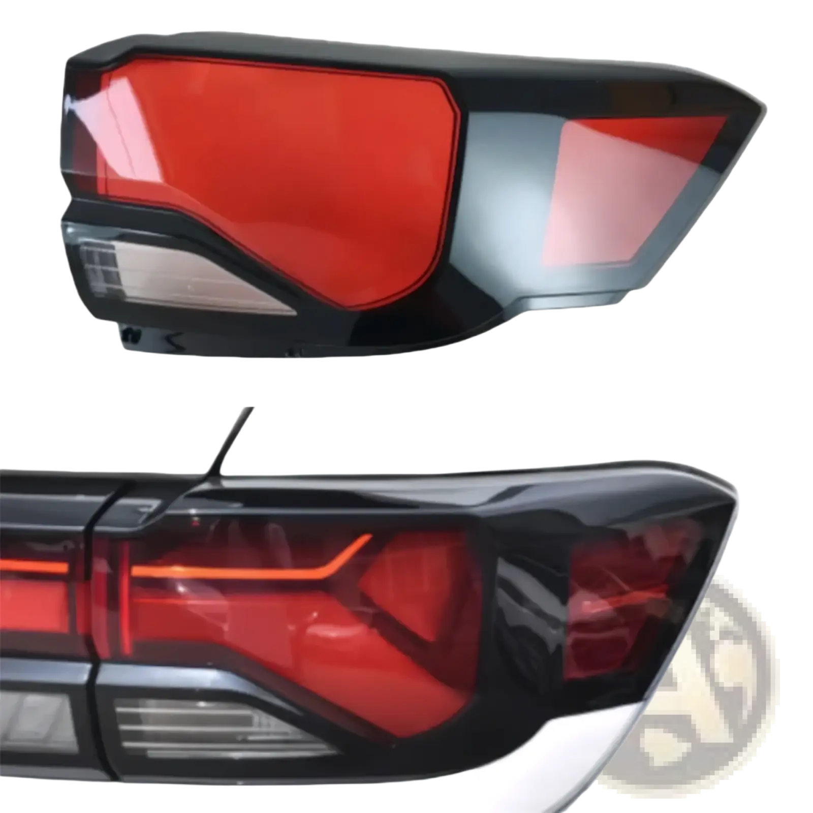 Black plastic Changan Cs35 Plus 2021 2023 taillight shell with red and clear lens sections showing back side