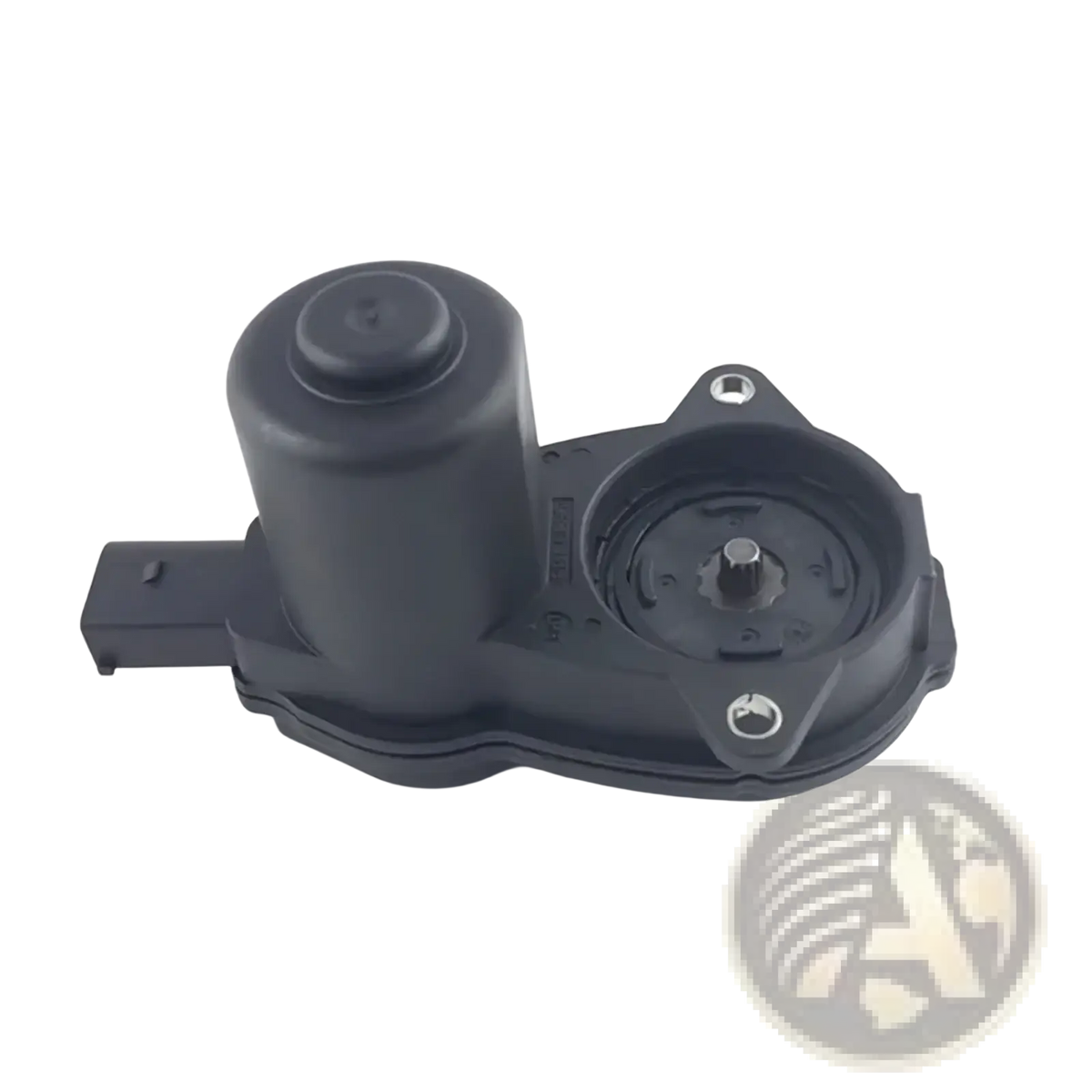Black plastic power window regulator motor for 2014-2017 Changan Cs75 shown from the back side