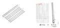 A set of 30 silver stainless steel sewing needles neatly arranged in a compact package with one extra needle included