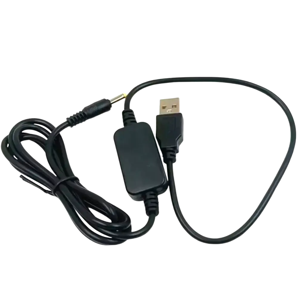 Black usb to 3.5mm audio charging cable with inline converter for yaesu vx series radios