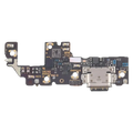 Silver USB-C charging port board for Motorola Razr 40 with black circuit board and gold-plated contacts charging port assembly