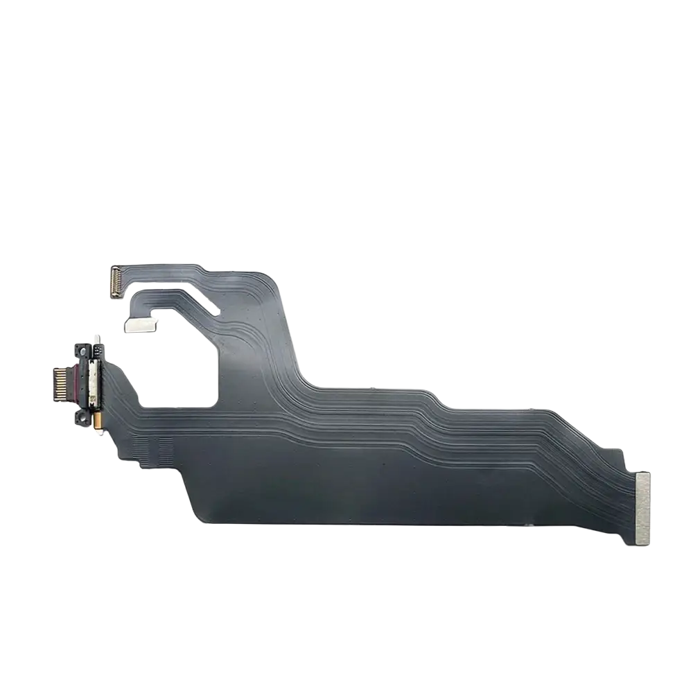 Black flexible flex cable with metallic connectors for charging port plug of huawei mate 60 pura 70 charger dock