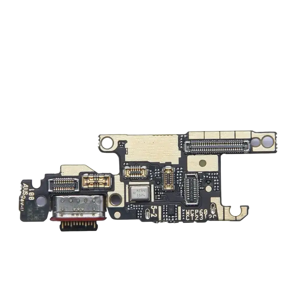 Black and beige charging port flex cable board with gold connectors for huawei pura 70 mate 60 charger dock back side