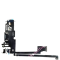 Black flexible circuit board charging port flex cable with metallic connectors for iphone 16 pro max use