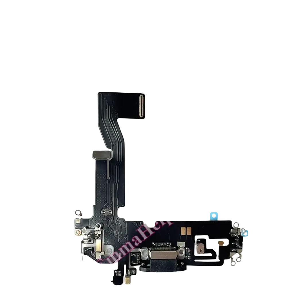 Black flexible charging port flex cable for iphone 12 pro max for efficient device repair and replacement