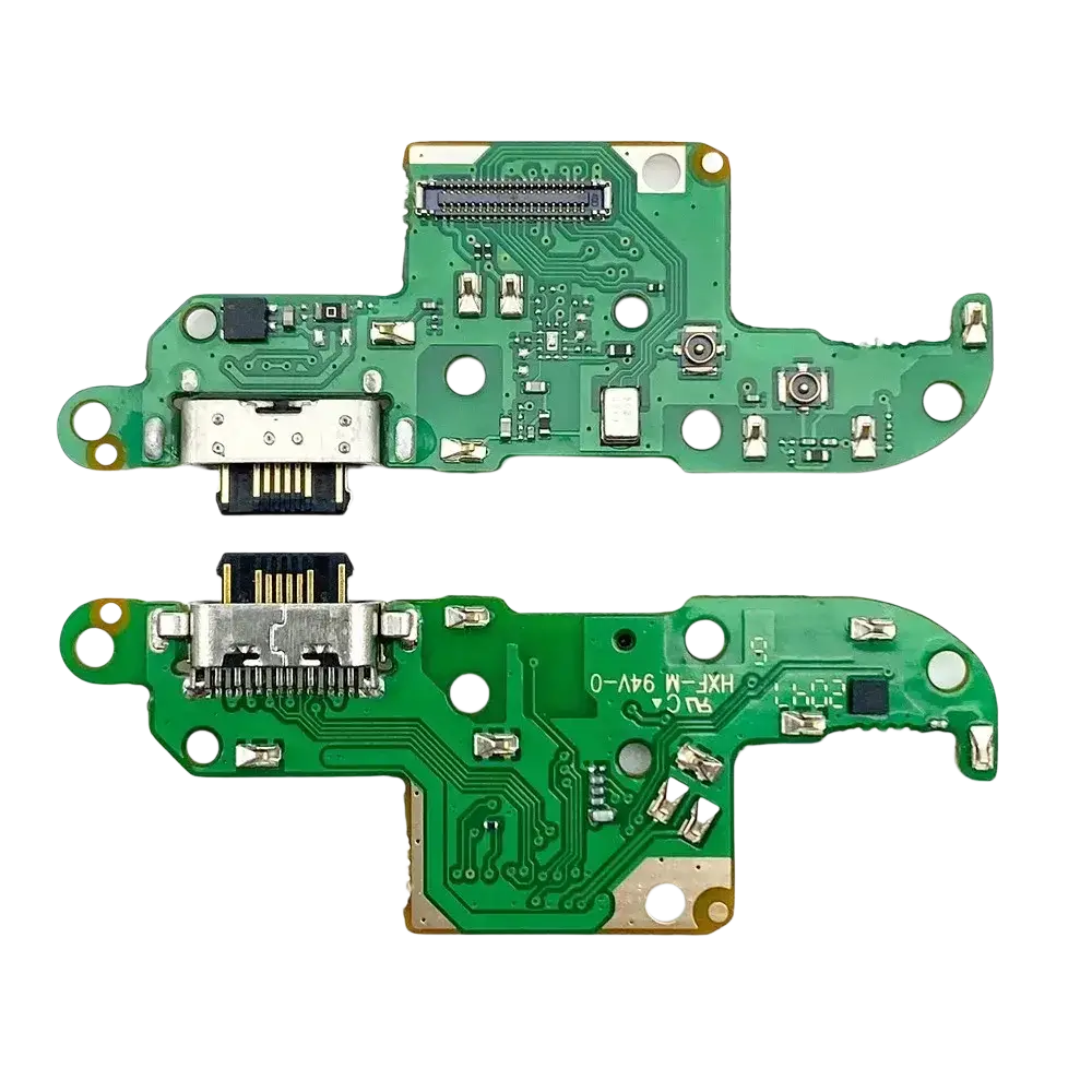 Green circuit board charging port flex cable for moto g9 power with usb-c and electronic components
