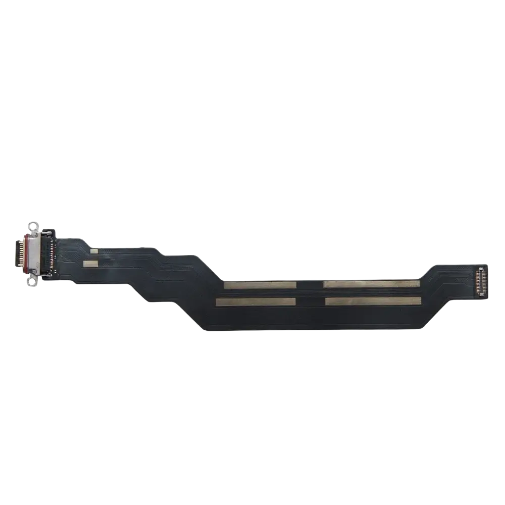 Black flexible board flex cable with metallic connectors for charging port flex cable compatible with Oneplus Nord series