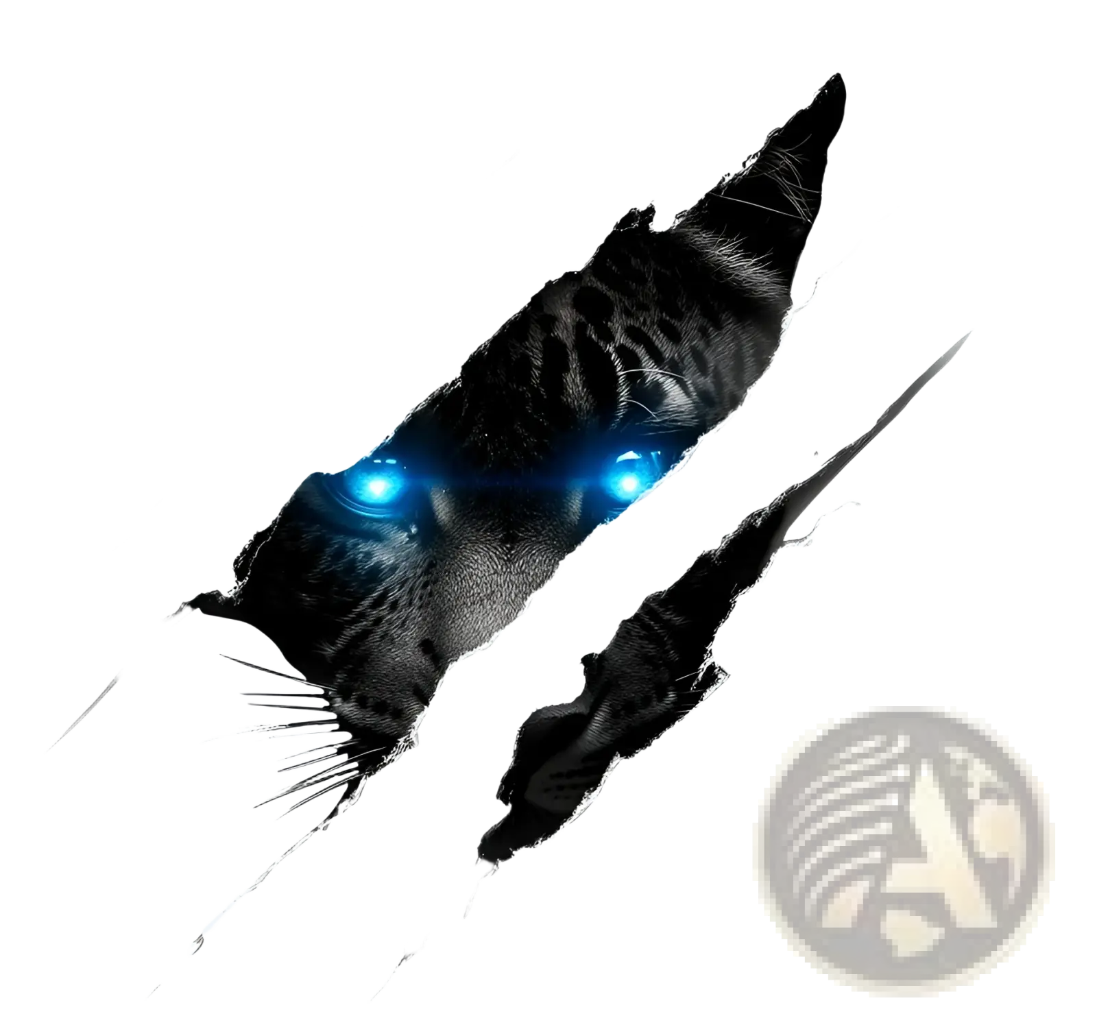 Black cheetah with glowing blue eyes on a cheetah graphic trucker hat for men made of casual polyester