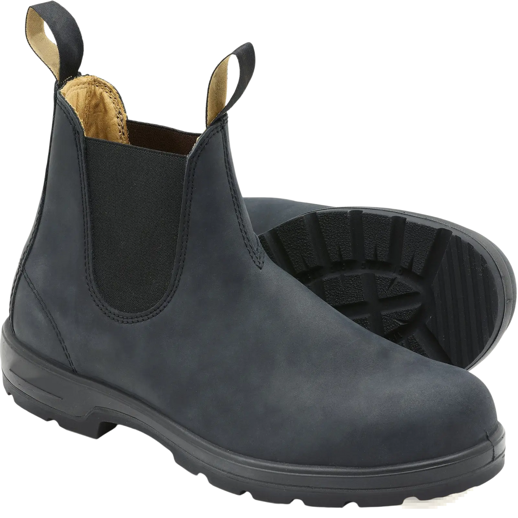 Black suede chelsea boot with elastic side panels and sturdy rubber sole from Chelsea boots unisex vintage leather martin boots