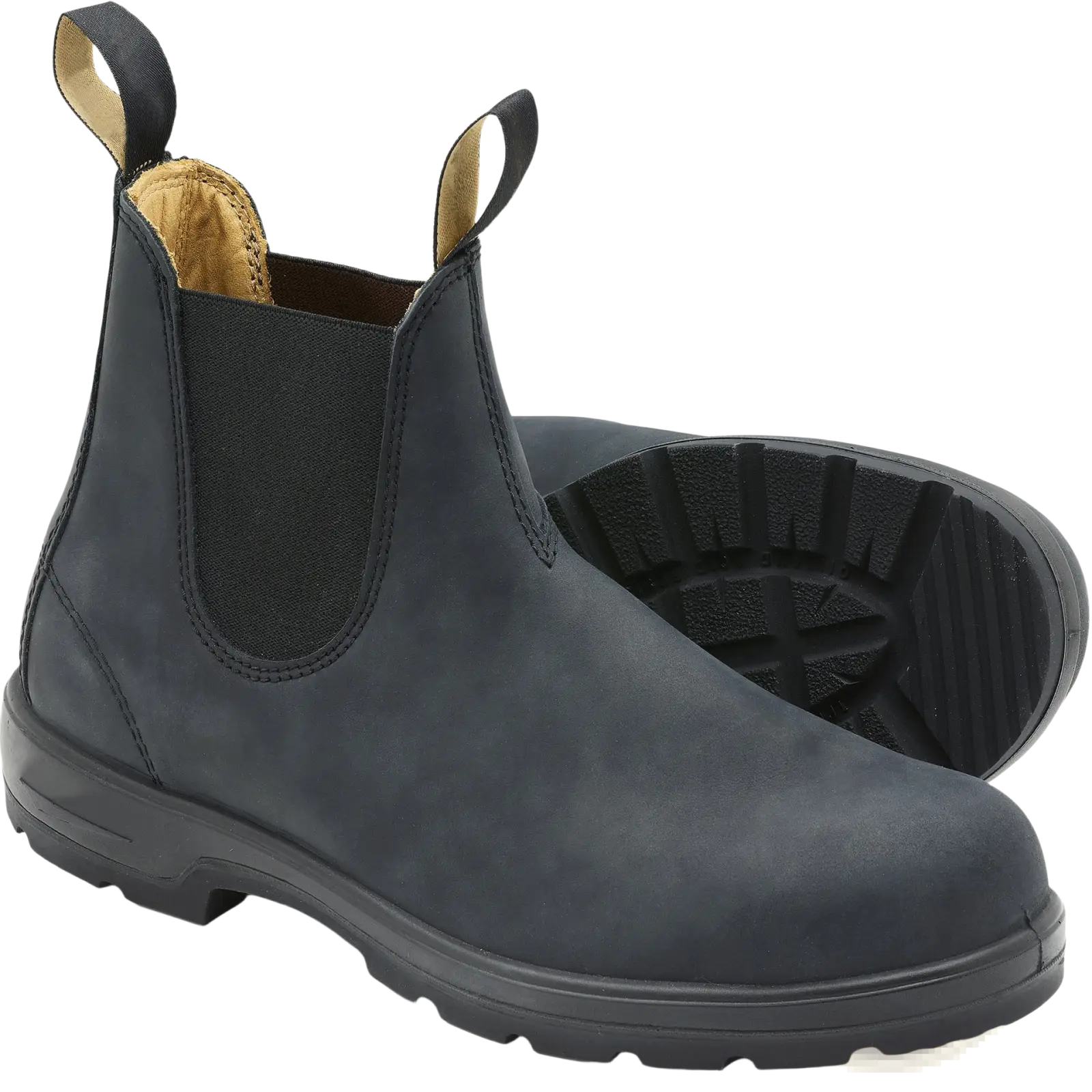 Black suede chelsea boot with elastic side panels and sturdy rubber sole from Chelsea boots unisex vintage leather martin boots