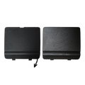 Black textured plastic front tow hook covers for chery jetour traveller t2 car trunk lid shown from back side