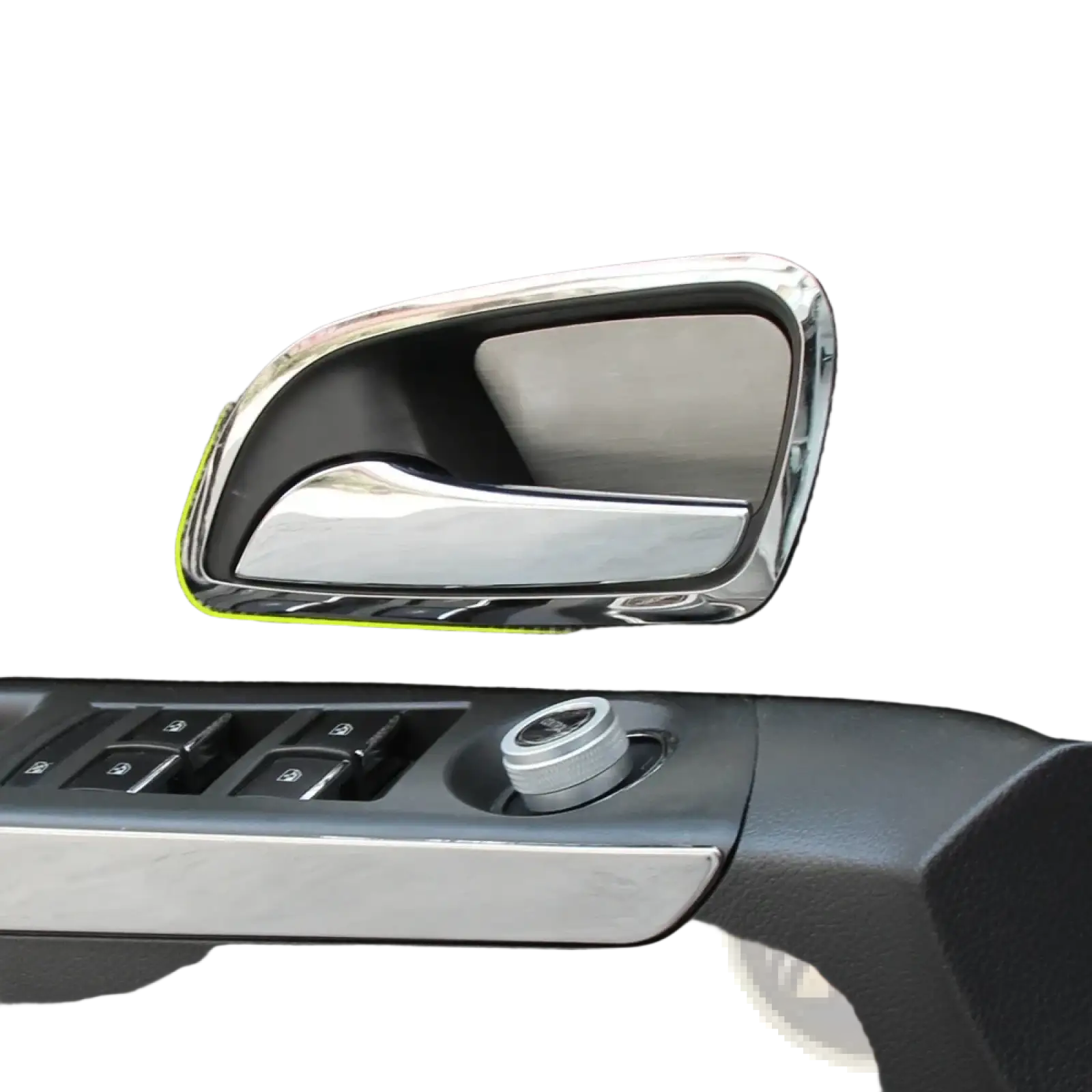 Chevrolet Cruze 2009-2014 chrome interior door handle trim 4pcs with sleek curved design and polished metallic surface