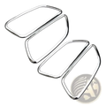 Set of four chrome-finished rectangular car mirror trim covers with rounded edges for Chevrolet Cruze 2009-2014 interior door handles