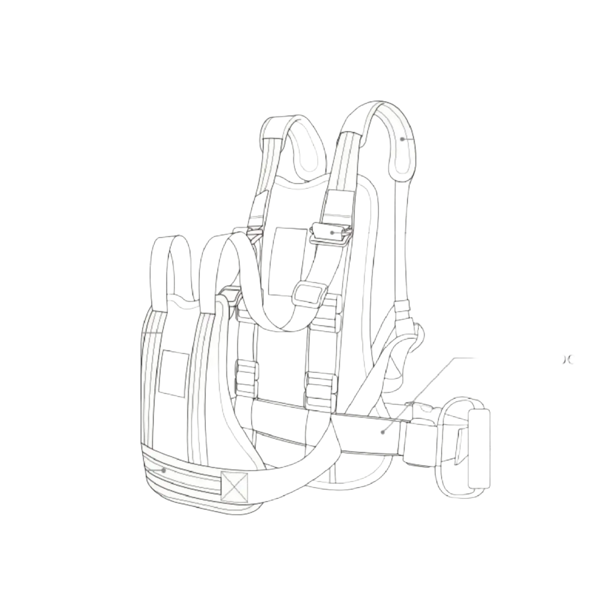 Child motorcycle safety harness with adjustable adult and child shoulder straps belt system and cycling handle for secure transport