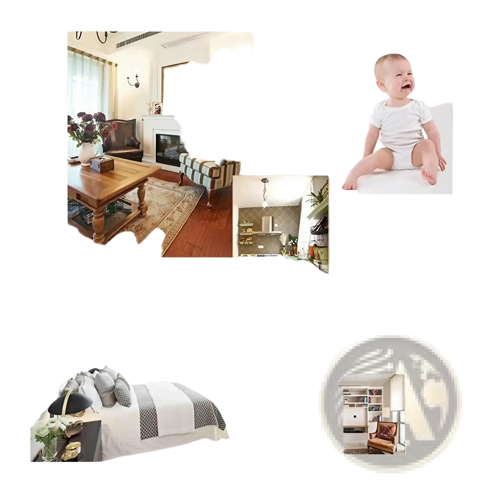 White ceramic vase with floral arrangement next to a child safety bumper strip thick l shape guard in beige rubber