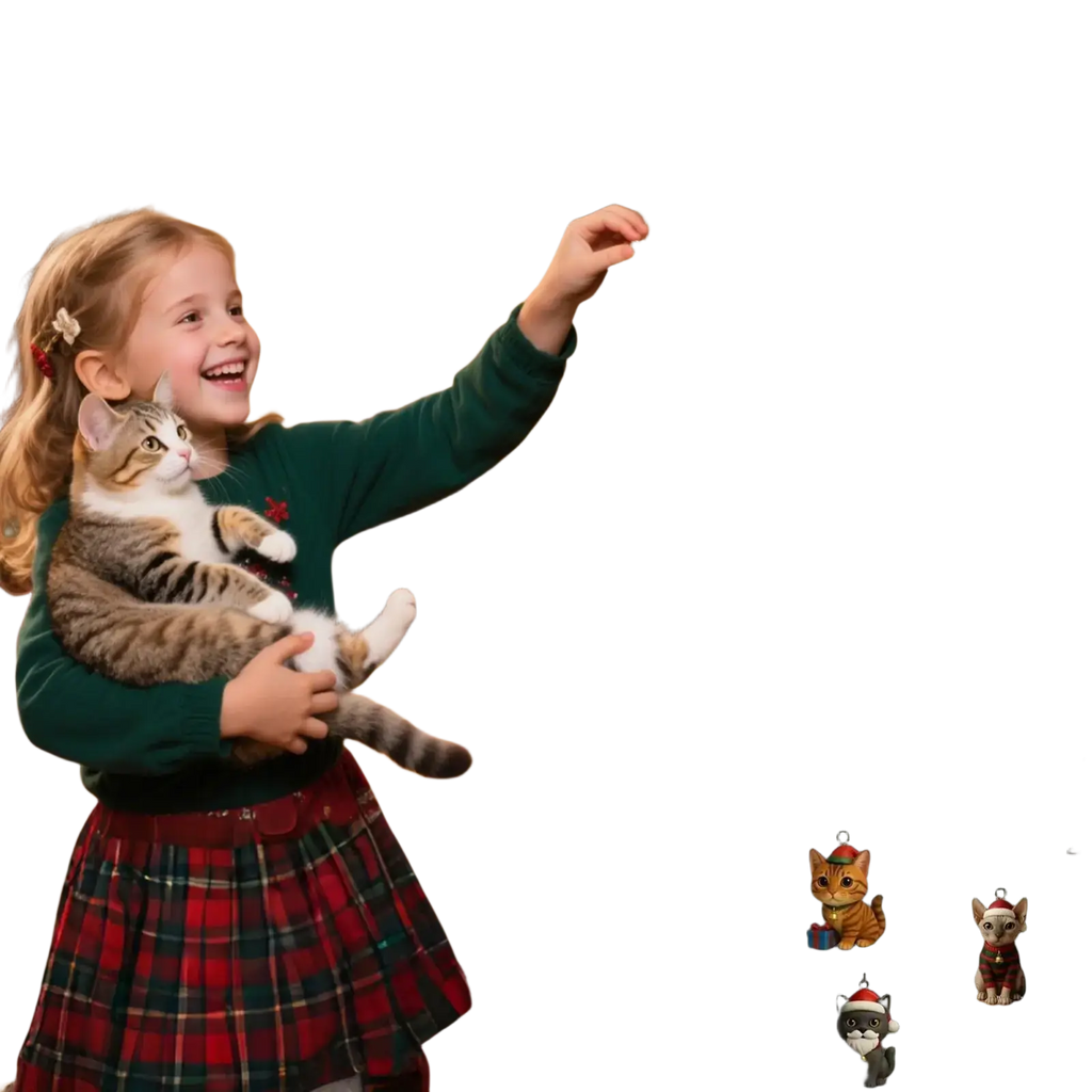 A christmas calendar countdown featuring 24 miniature cat figurines with festive hats on an acrylic cat tree decor