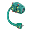 Green plastic usb cable shaped like a christmas tree with led lights yellow stars and red ornaments for holiday decor