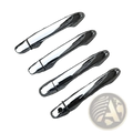 Set of four chrome-finished door handle covers with sleek elongated design for Honda Civic CRV 2012 to 2016 models