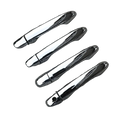 Set of four chrome-finished door handle covers with sleek elongated design for Honda Civic CRV 2012 to 2016 models