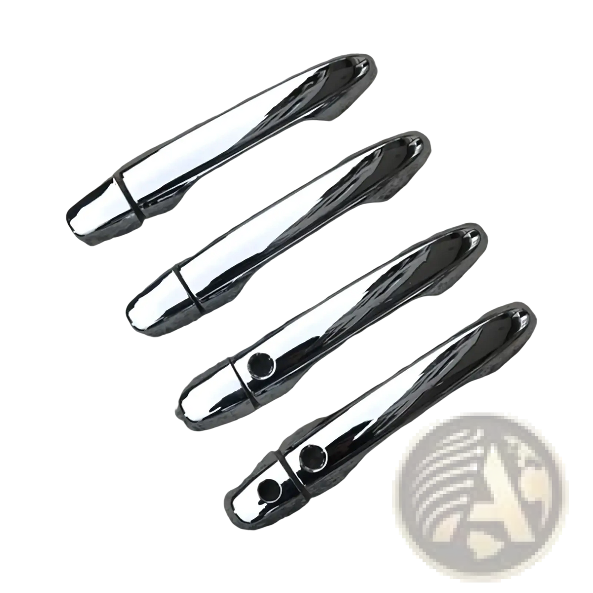Set of four chrome door handle covers for Honda Civic CR V 2012 2016 with sleek polished metallic finish