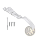 Chrome finished motorcycle handlebar clamp with matching bolts and screws for harley touring 17-22 inner primary accent cover