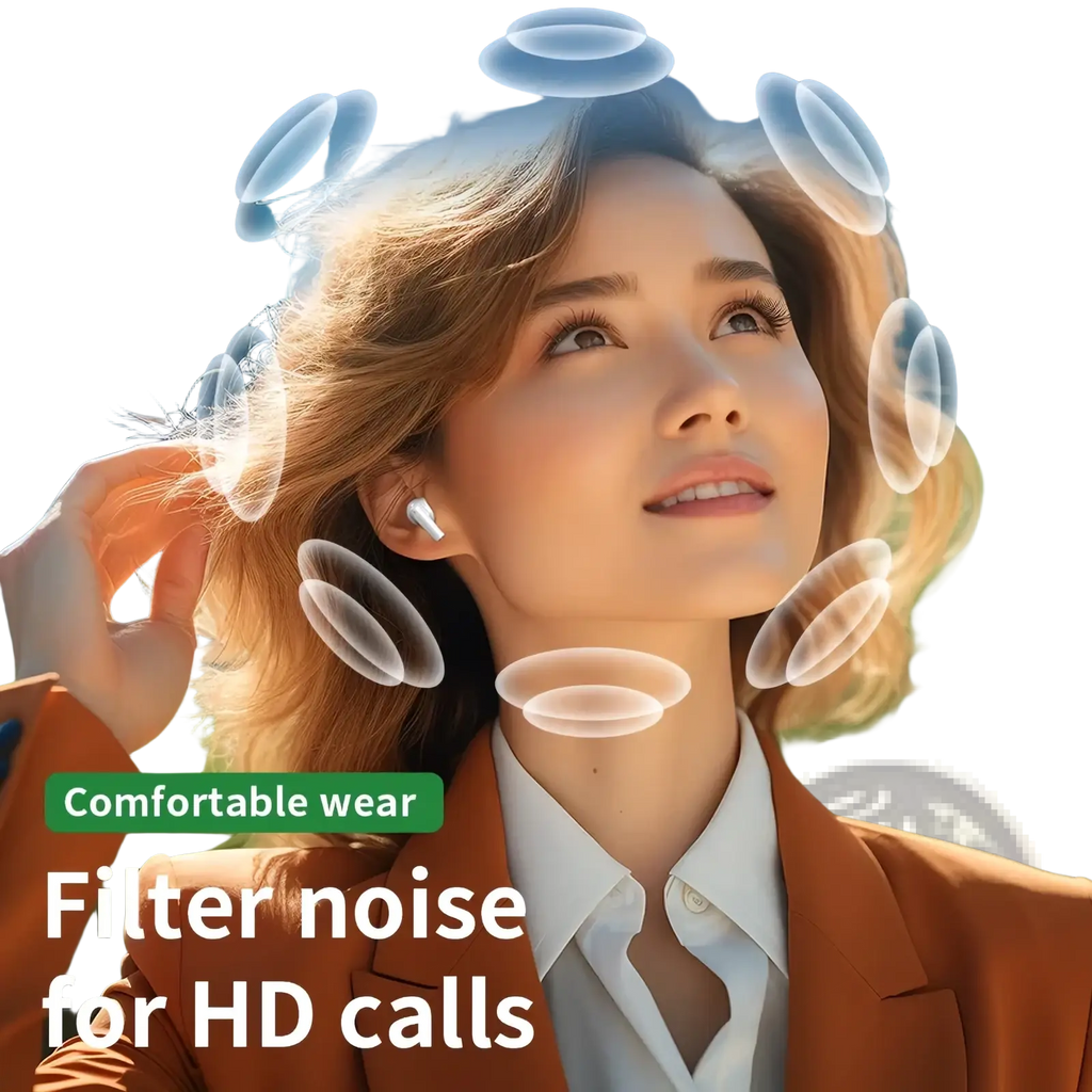 White chuban wireless earbuds with sleek minimalist design and active noise cancelling for immersive audio experience