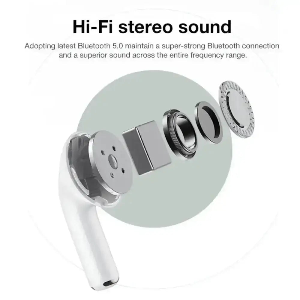 White chuban wireless earbuds with sleek design and metallic components for enhanced battery life and listening experience