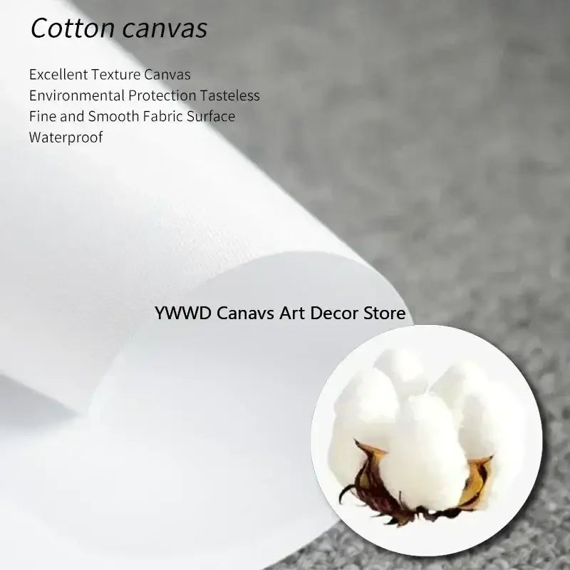 White cotton canvas roll with fine smooth texture and waterproof qualities for ciao bella striped canvas wall art poster