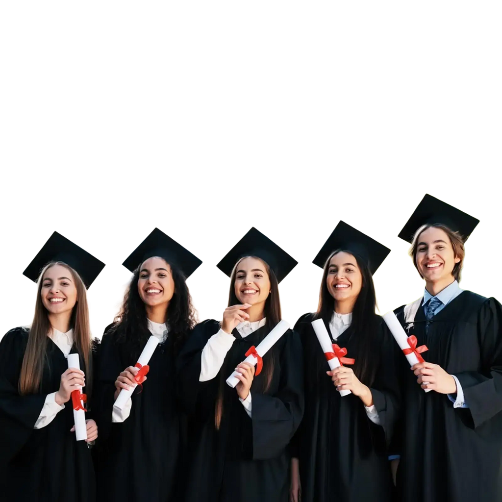 Gold glitter class of 2026 graduation banner and garland with black and silver cap and diploma cutouts for celebrations