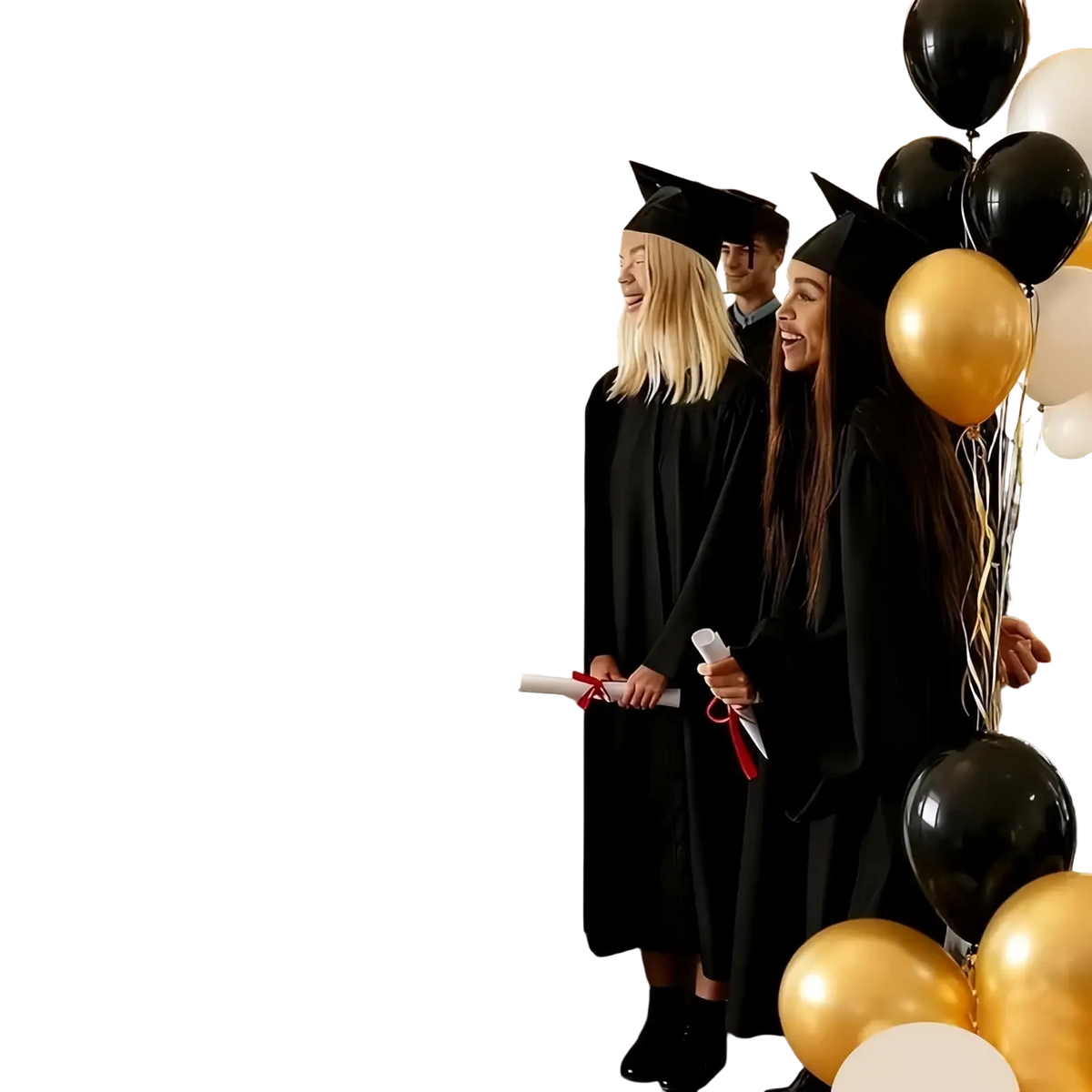 Black glittery congrats grad felt wall sticker with graduation cap design for class of 2026 graduation decor