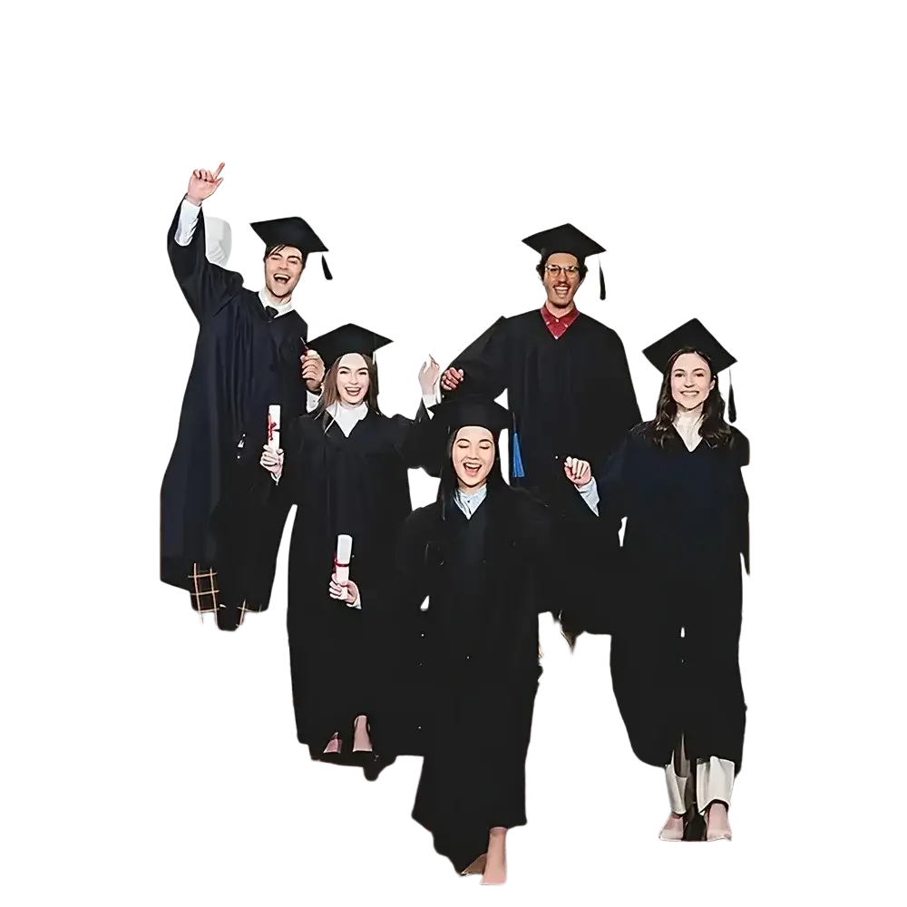 Gold and black graduation porch banners with star patterns and diploma caps for class of 2026 celebration