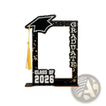 Class of 2026 wooden graduation photo frame set black with gold tassel and graduate text for graduation display