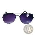 Black aviator sunglasses with gradient purple lenses and classic gold rimmed uv protection for stylish wear