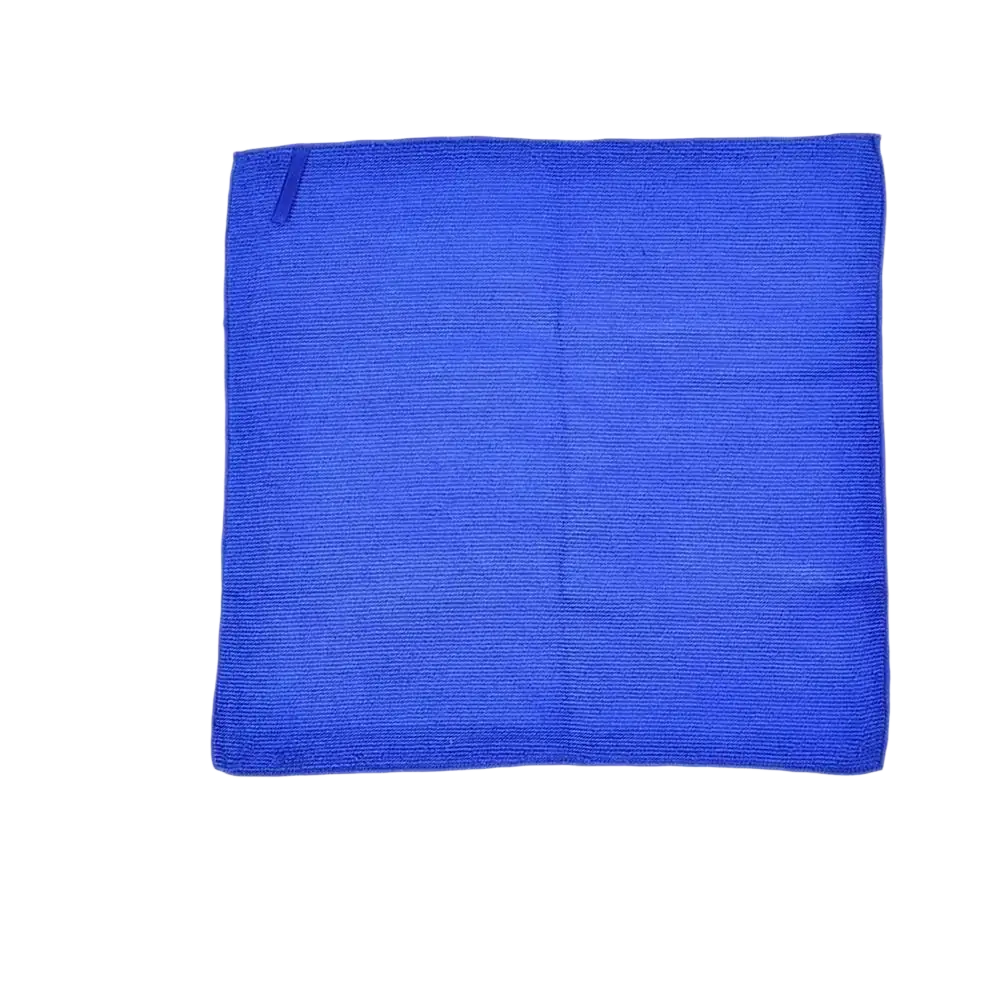 A vibrant royal blue microfiber clay bar towel 30cm square designed for car detailing and deep cleaning