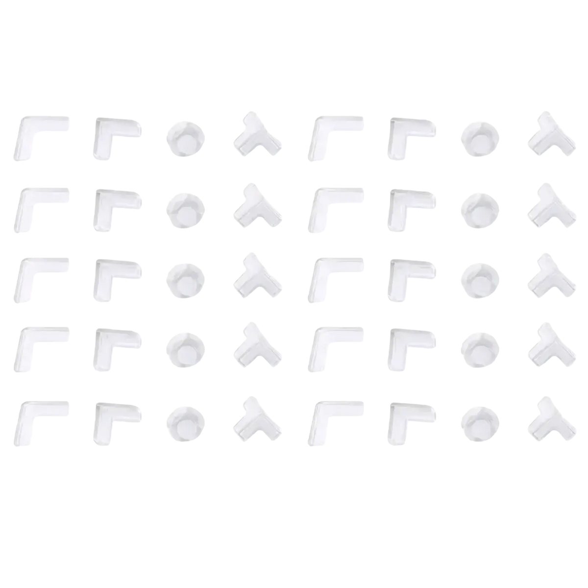 Clear plastic corner protectors set of 24 child safety guards made of transparent material for furniture edges